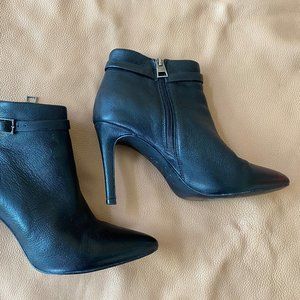 JOIE black leather ankle bootie